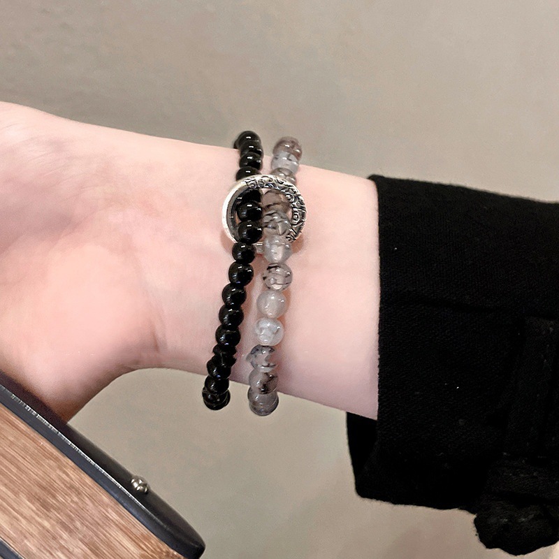 Pulsera De Cuentas De Ónix Negro