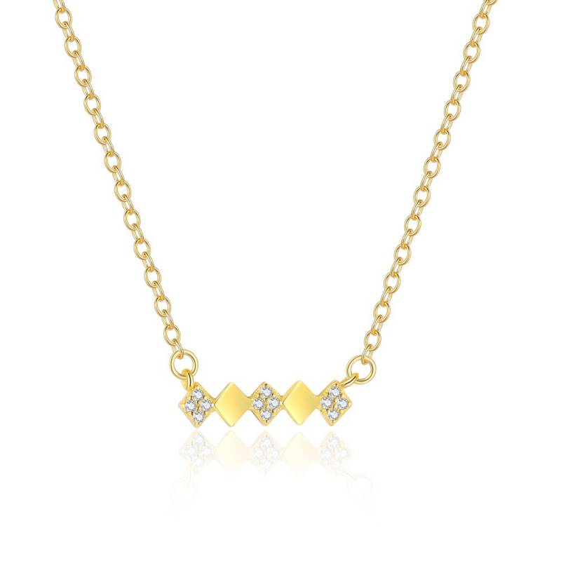 Gold Silver Diamond Diamond Necklace