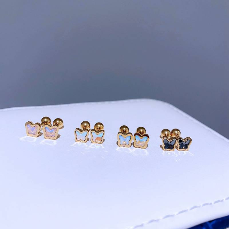 Pendientes De Mariposa De Cristal