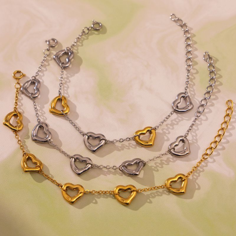 Pulsera De Corazón De Acero Inoxidable