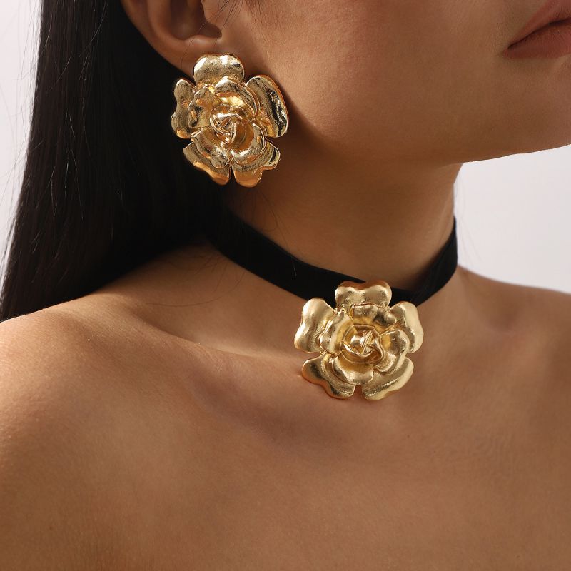 Collar De Flores De Aleación