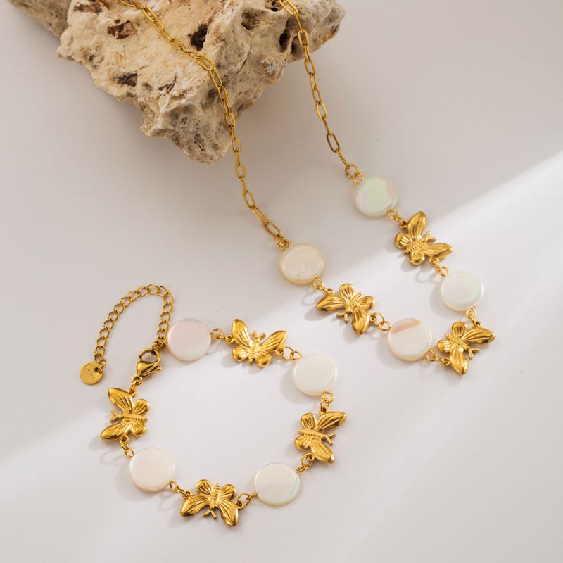 Collar De Mariposa De Acero Inoxidable