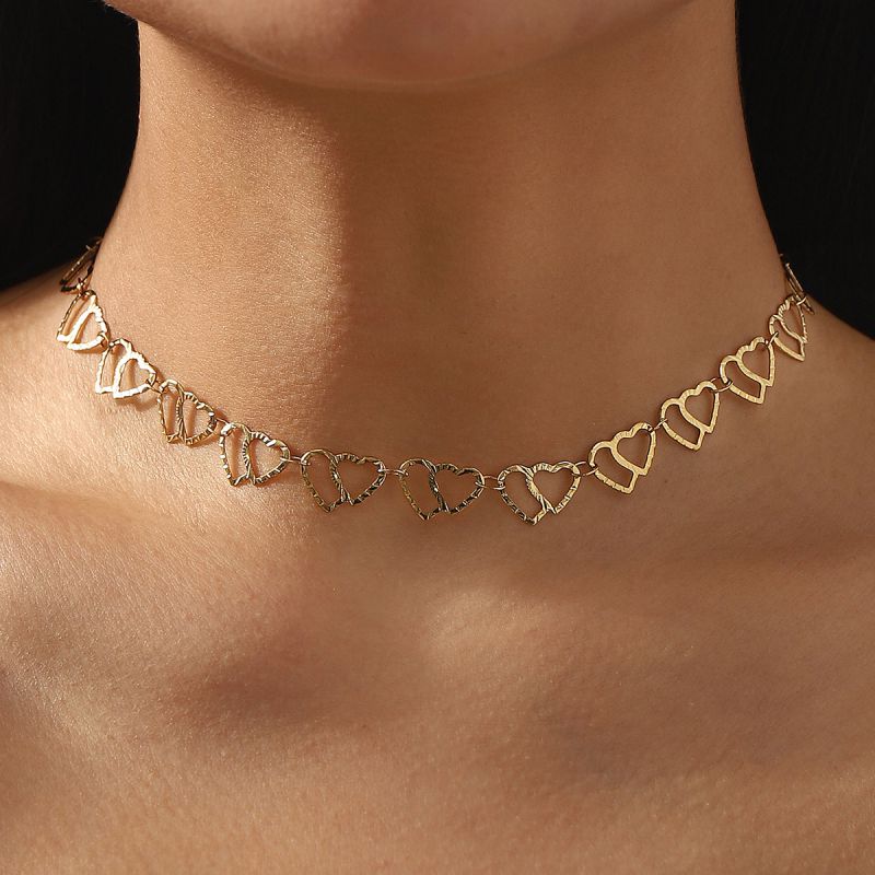 Collar De Cadena Con Corazón Hueco