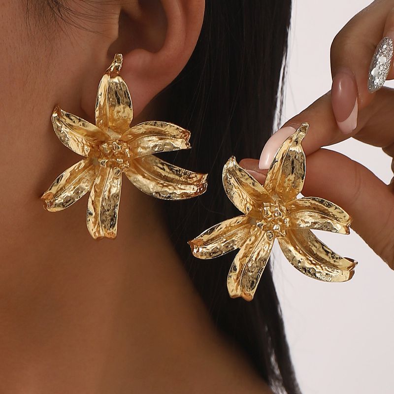 Pendientes De Flores De Aleación