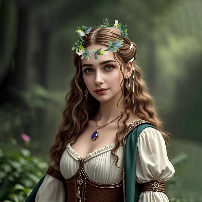 Green Artificial Leaf Wreath