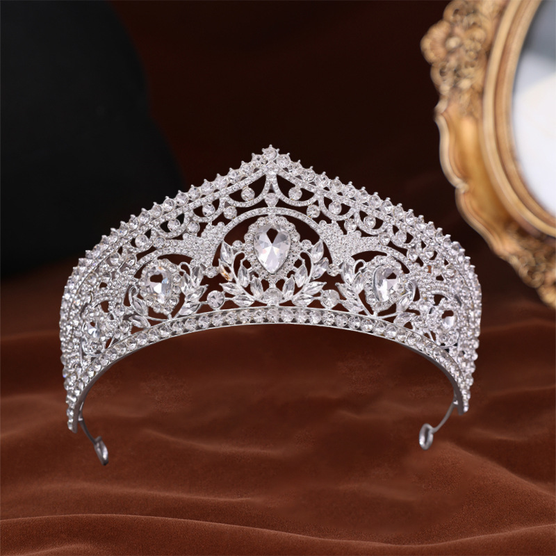 Silver Alloy Diamond Geometric Crown
