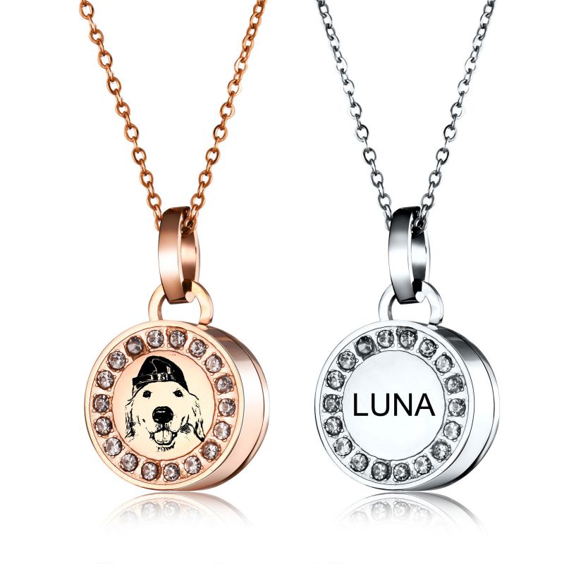 Collar Redondo De Acero Inoxidable Personalizado