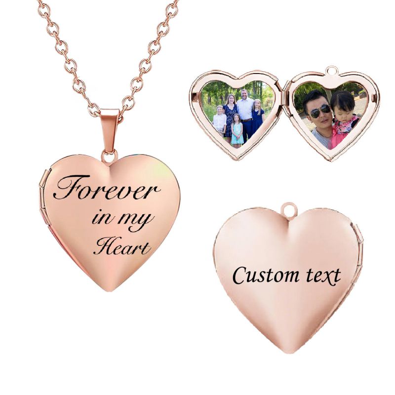 Collar Personalizado De Acero Inoxidable Con Foto De Amor