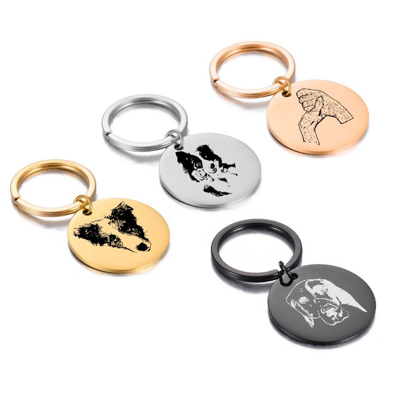 Llavero Redondo De Metal Personalizado