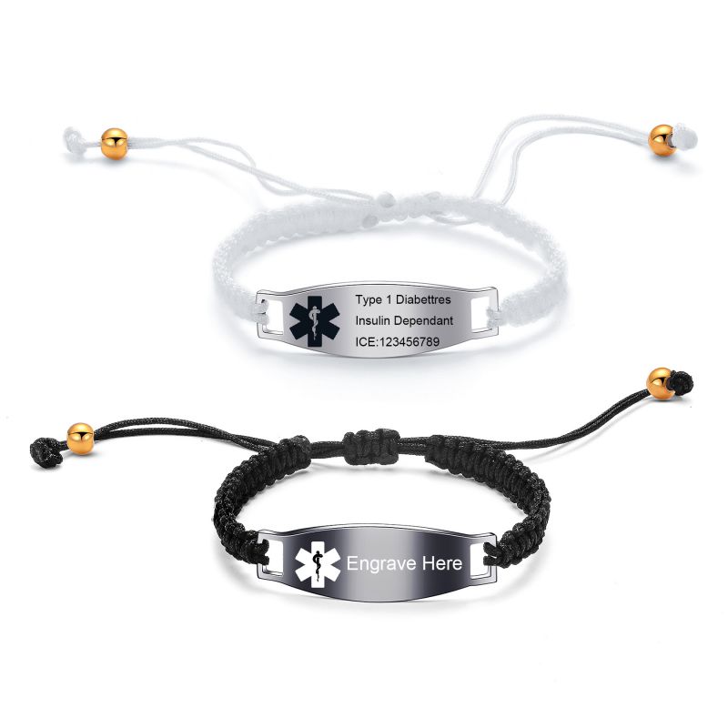Pulsera Trenzada Curva De Acero Inoxidable Personalizada