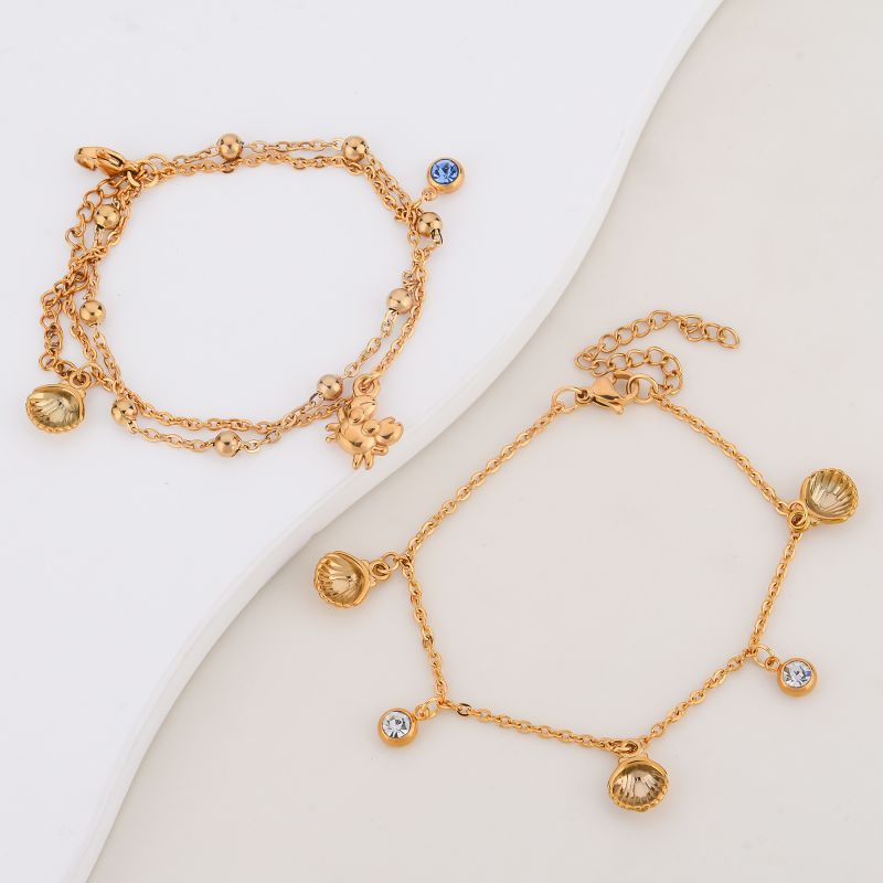 Pulsera Geométrica De Concha De Cangrejo De Acero Inoxidable