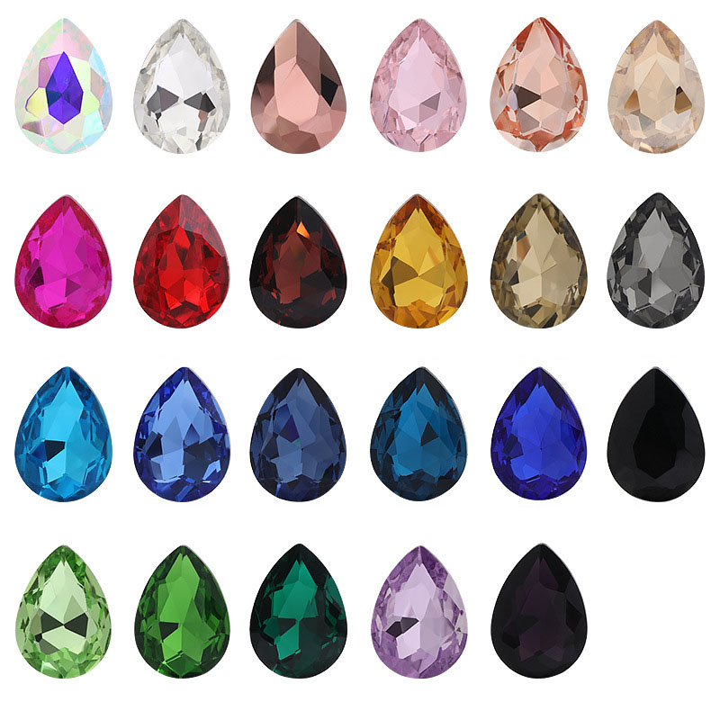 White Alloy Diamond Water Drop Jewelry Accessories (*20)