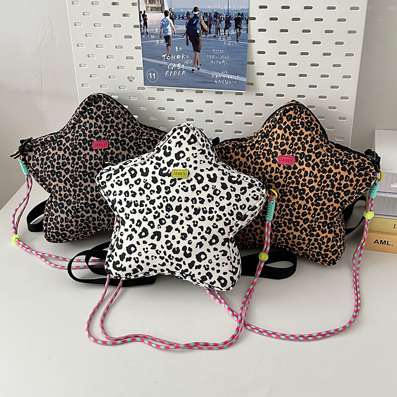 Bolso De Hombro De Nailon Con Estrella De Cinco Puntas