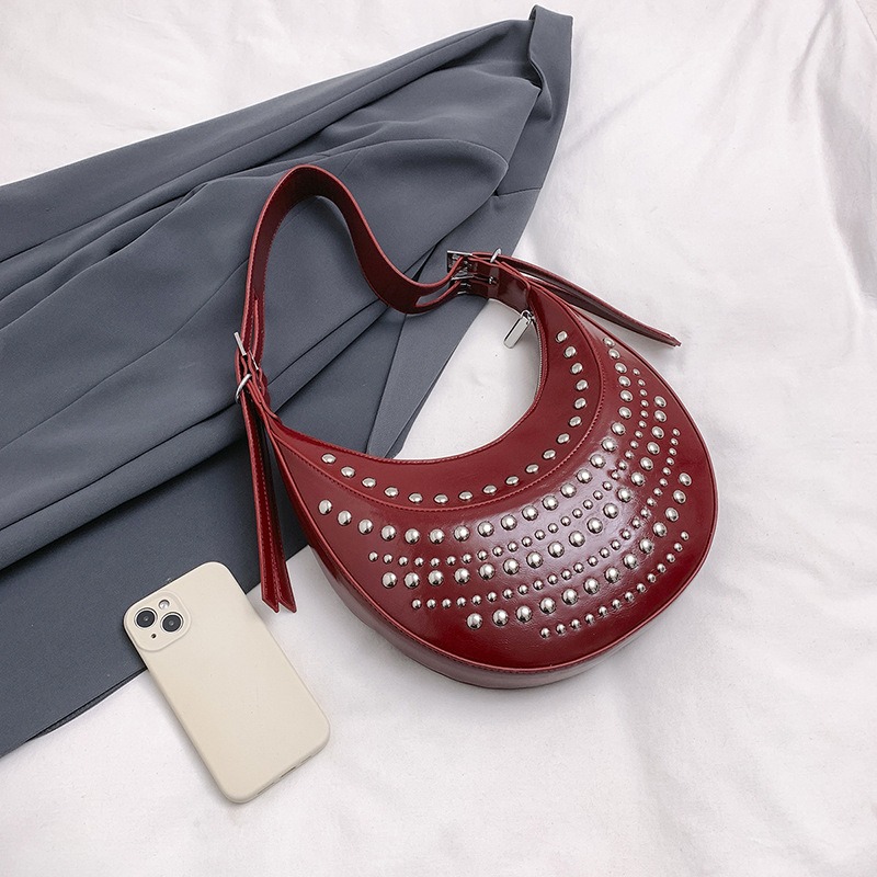 Bolso De Hombro De Gran Capacidad Con Remaches