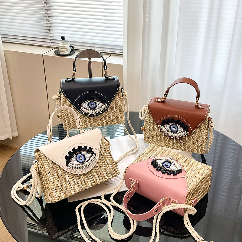 Bolso Bandolera Con Solapa Y Cuentas De Arroz