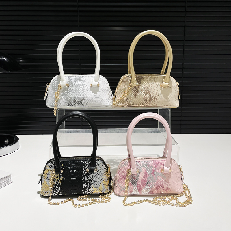 Bolso Bandolera De Pu Con Estampado De Serpiente