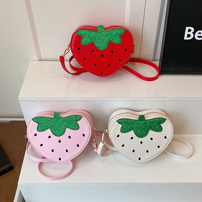 Bolso Bandolera De Pu Con Diseño De Fresa