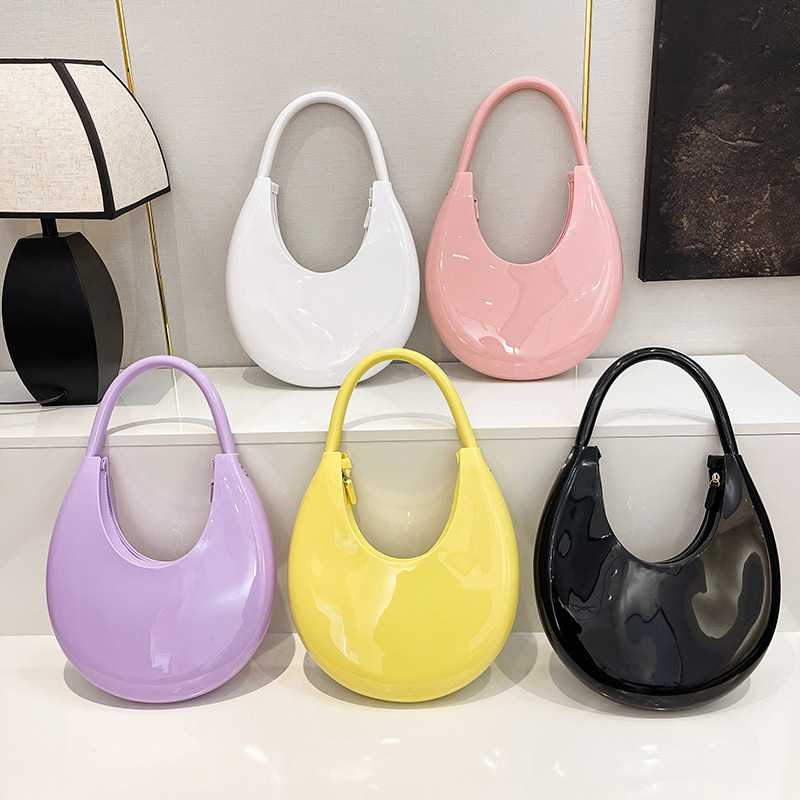 Off-white Pvc Shiny Handbag