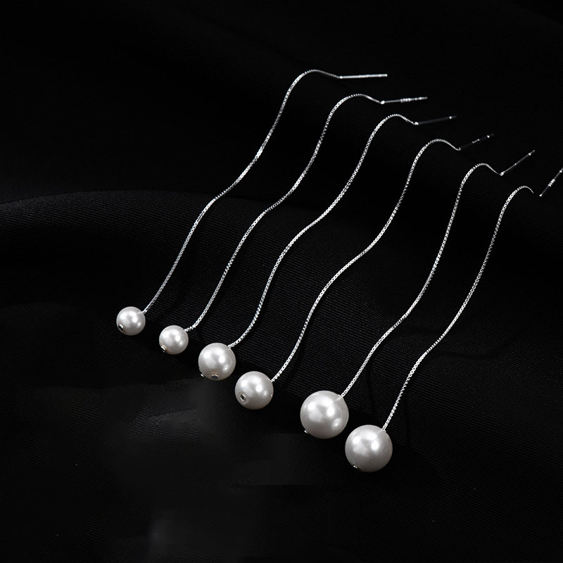 Pendientes De Perlas De Plata