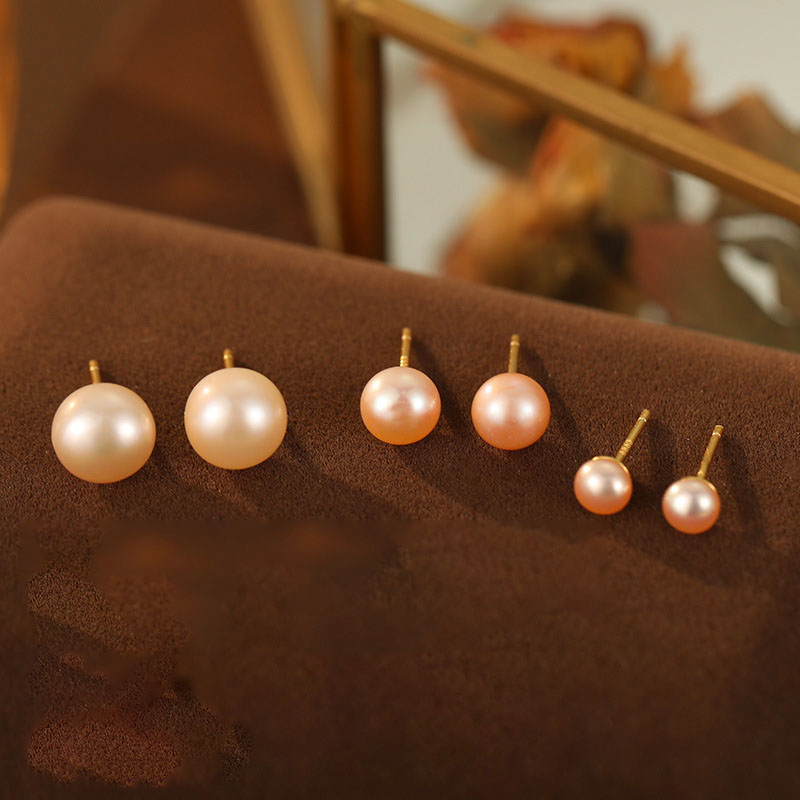 Pendientes De Perlas Redondas