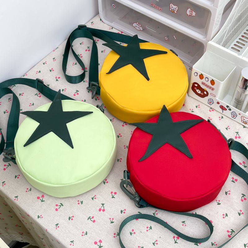 Bolso Bandolera De Nailon Con Forma De Tomate