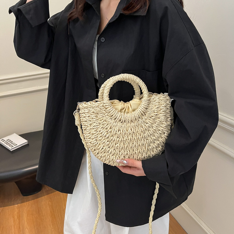 Bolso Bandolera Grande De Paja