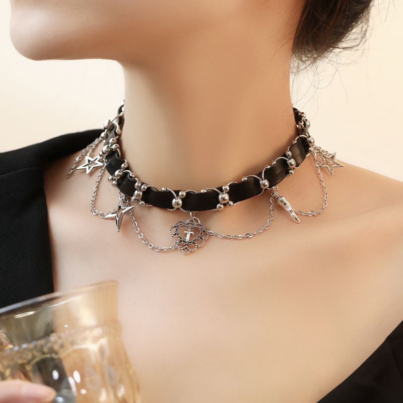 Style 1 Alloy Cross Geometric Necklace
