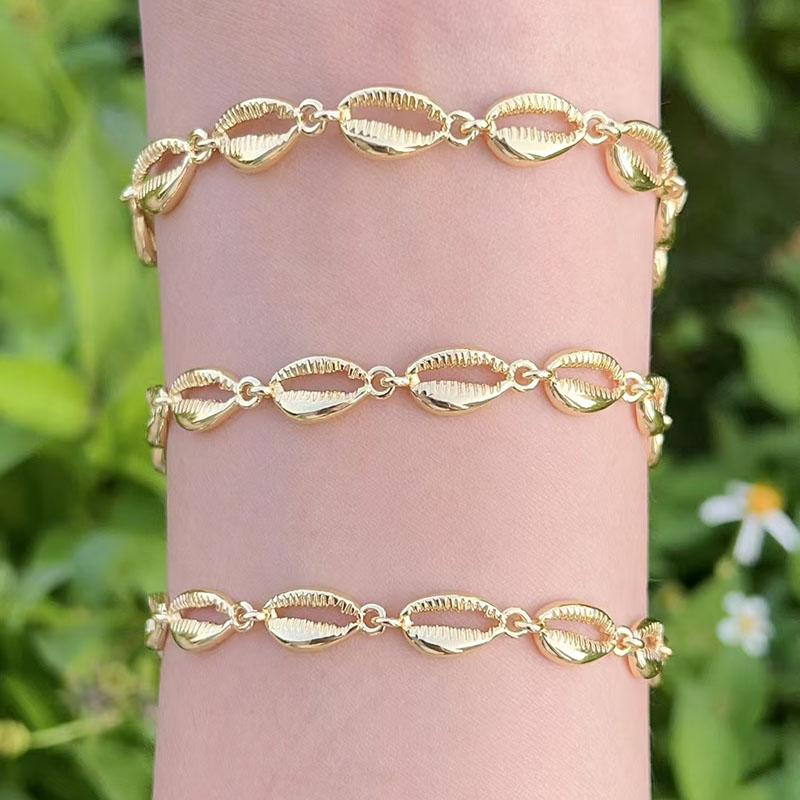 Bracelet (sold Individually) Copper Gold-plated Shell Bracelet (sold Individually)