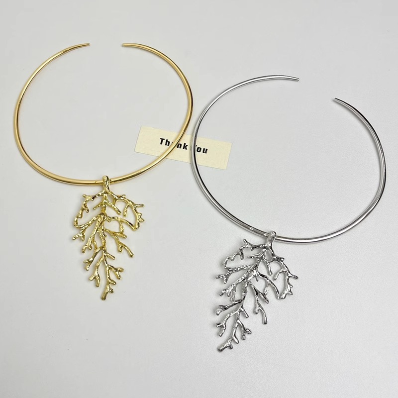 Gold Alloy Coral Necklace
