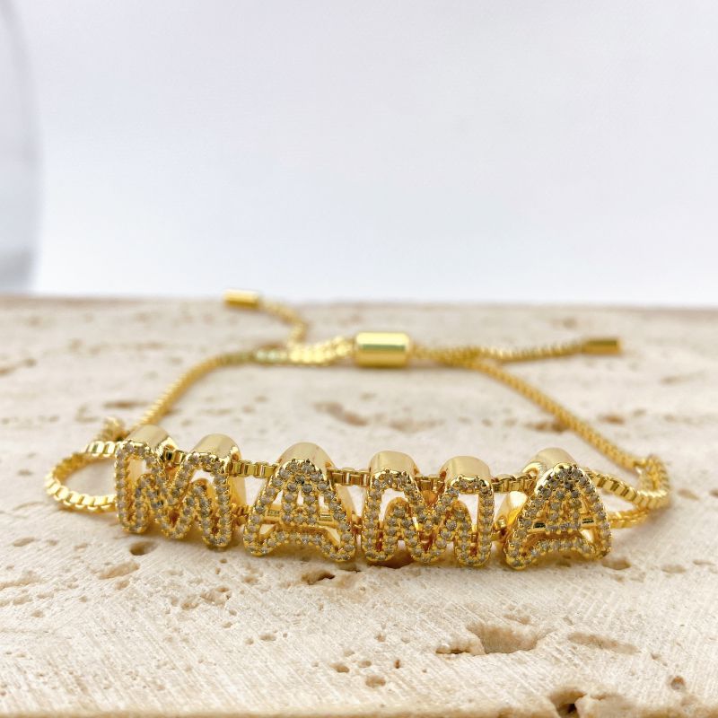 Colgante De 26 Letras De Cobre Bañado En Oro (sin Cadena)