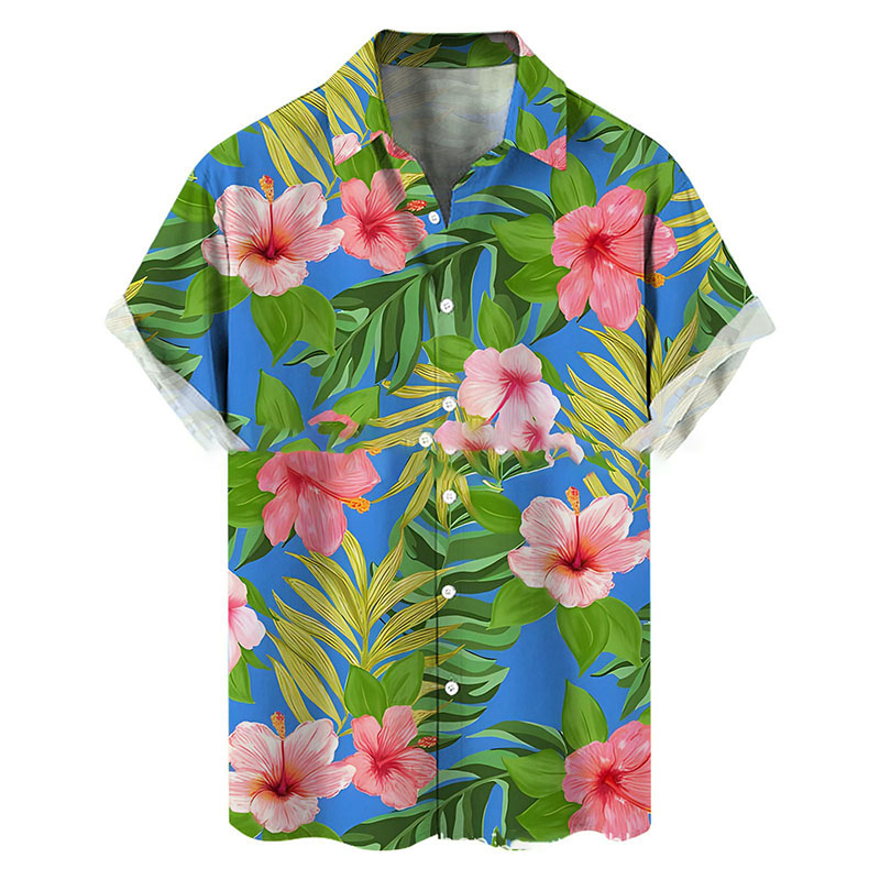 16# Polyester Printed Lapel Shirt