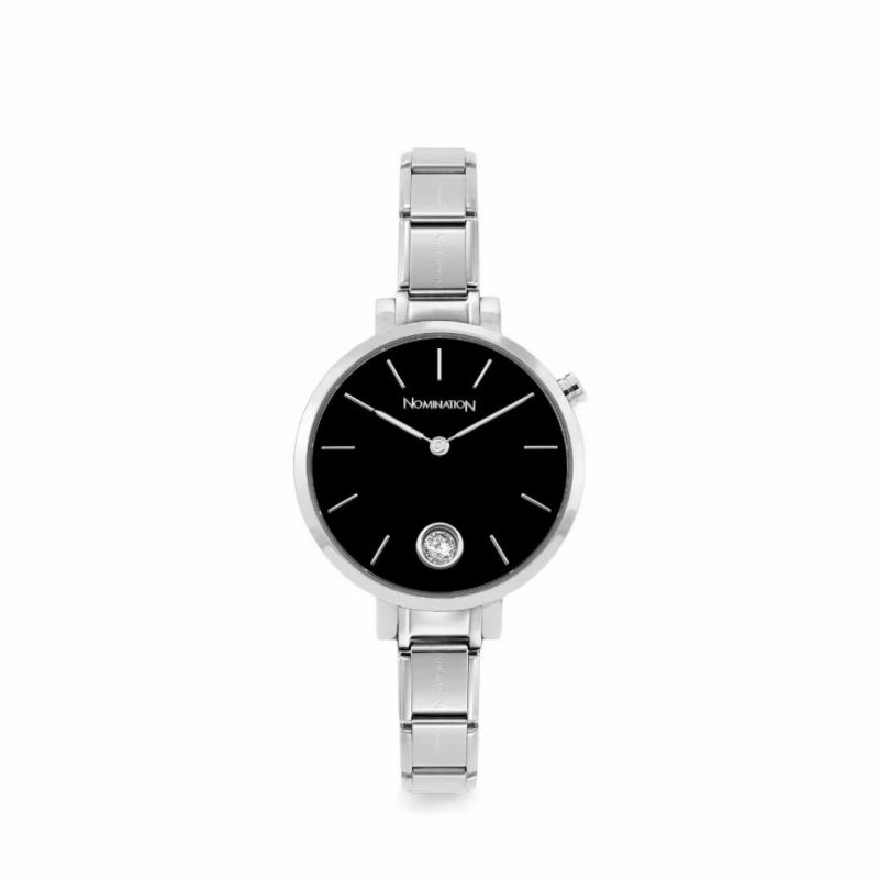 Modular Watch Small Round Silver Metal Round Dial Watch