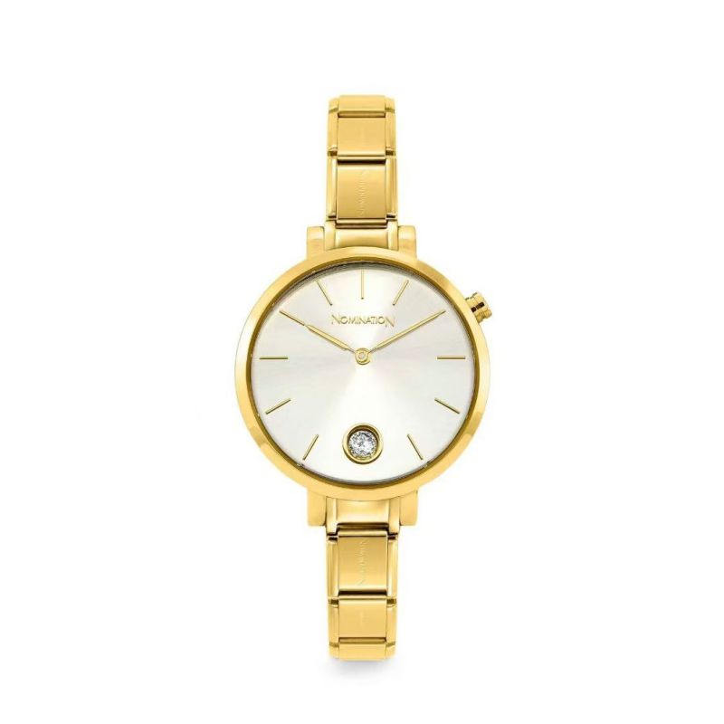 Modular Watch Square White Gold Metal Square Dial Modular Watch