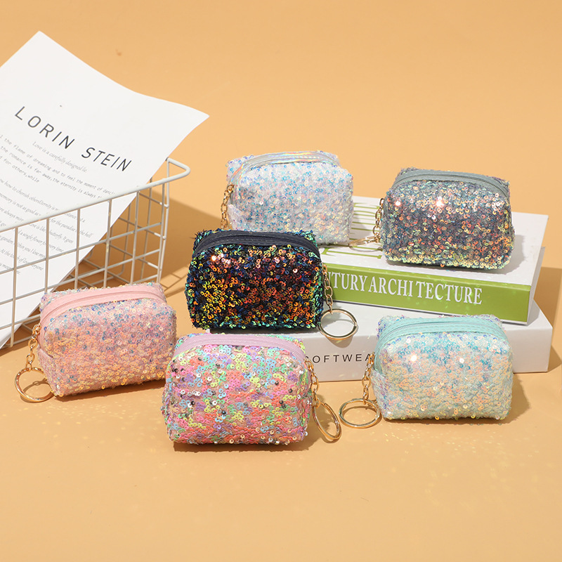 White Sequined Large Capacity Storage Bag
