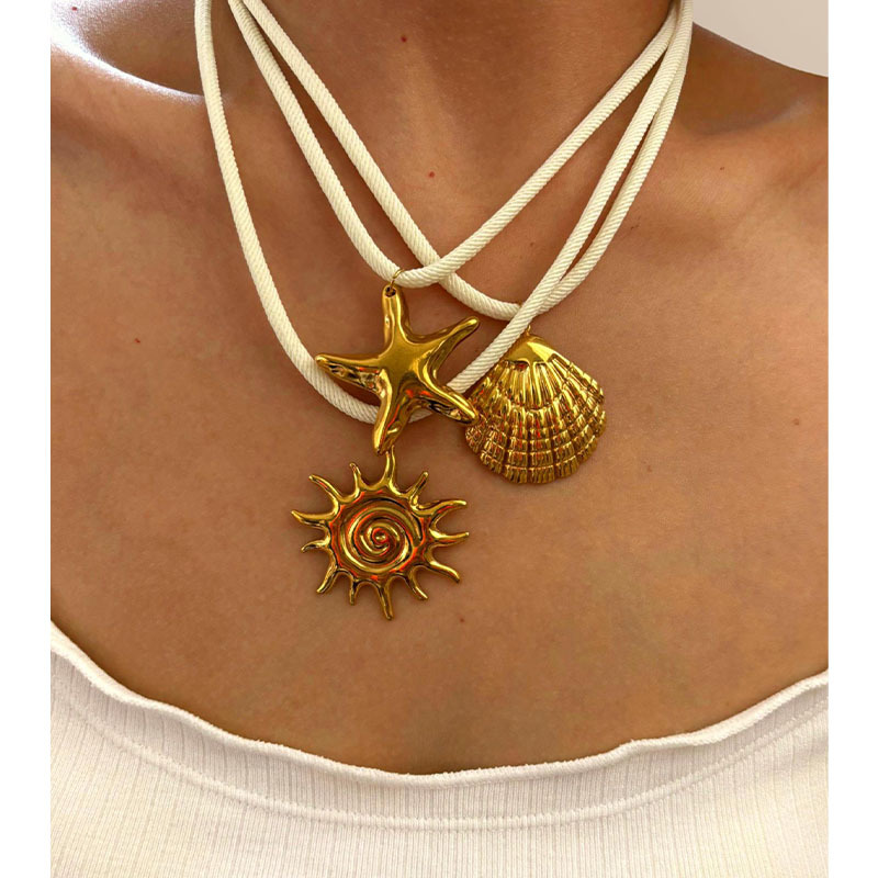 Collar De Caracola De Acero Inoxidable