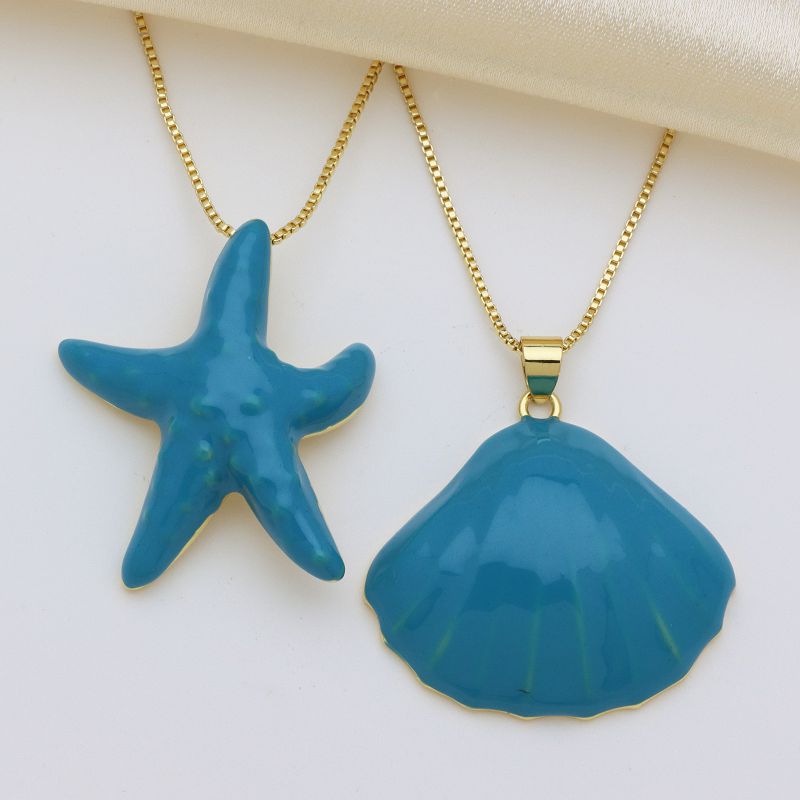 A Metal Shell Starfish Pendant (without Chain)