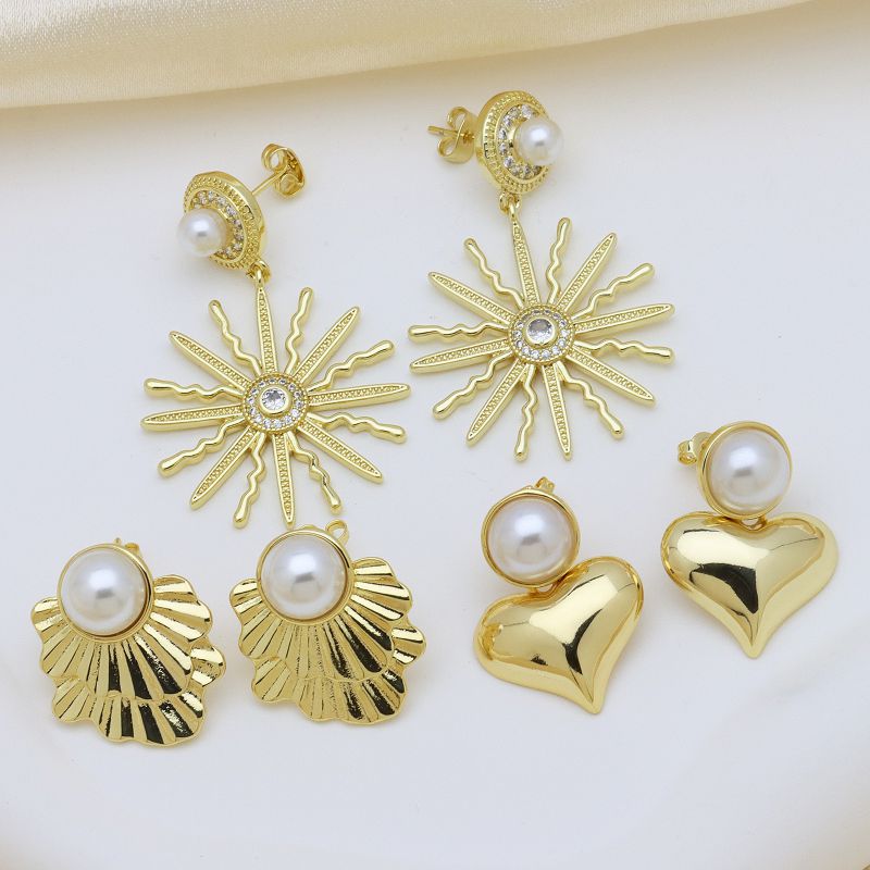 A Metal Textured Earrings