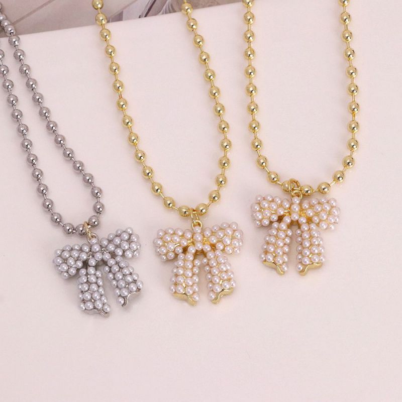 Collar De Lazo De Perlas