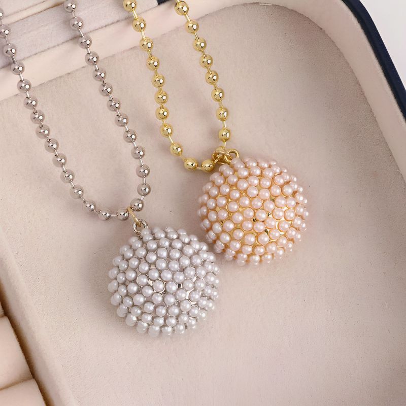 Collar De Perlas De Imitación Redondas