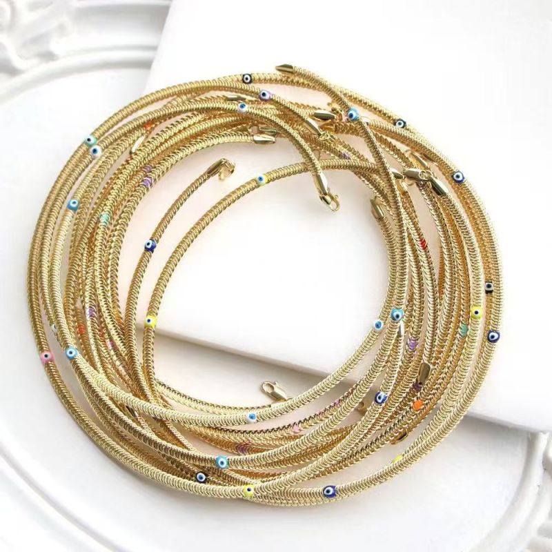 Pulsera Redonda Con Ojo De Gota De Aceite De Cobre
