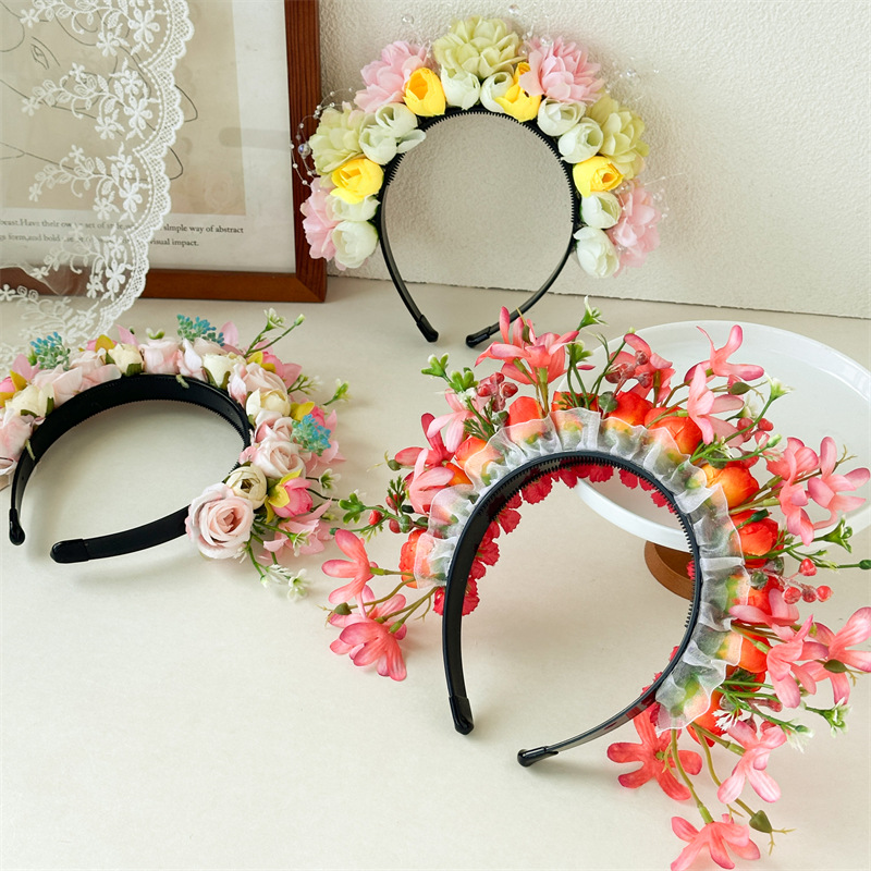 Diadema De Tela Con Horquillas