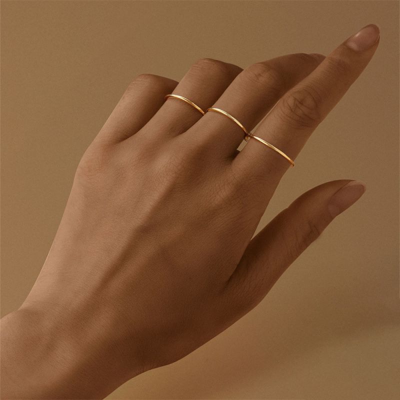 Gold Silver Round Ring