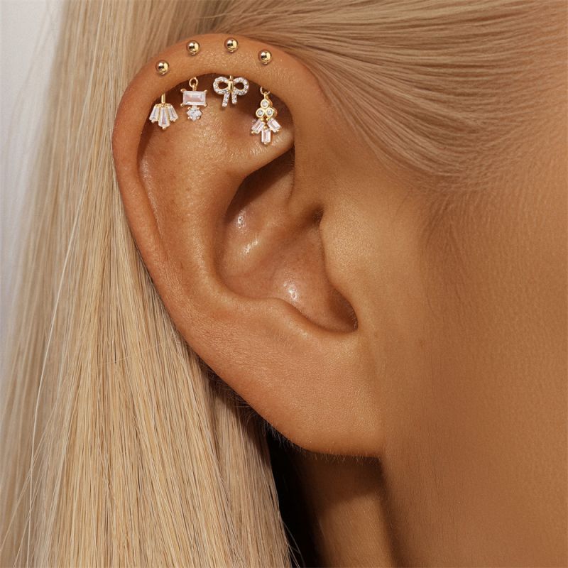 Pendientes De Plata Con Forma Geométrica De Diamante [individual]