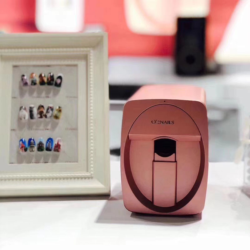 White Plastic Intelligent Automatic Nail Painting Printer [with Power]