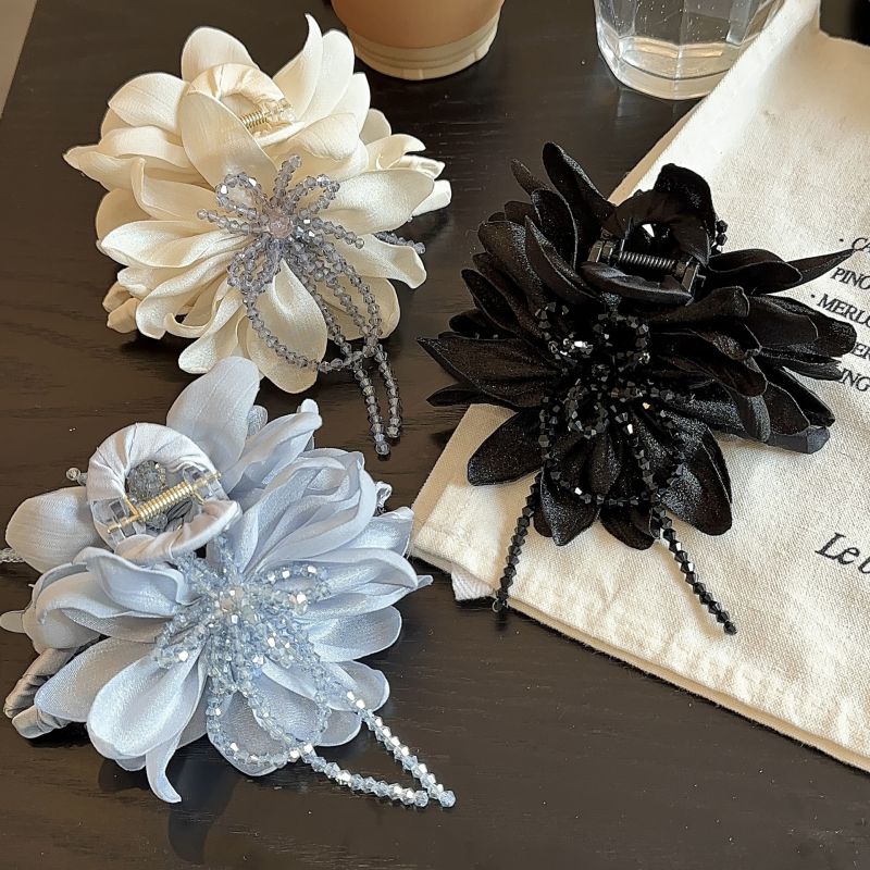 Clip De Lazo De Cristal Con Flores