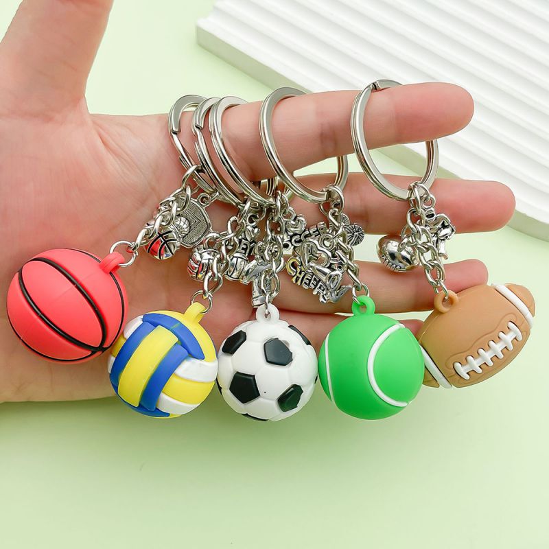 Llavero De Pelota Blanda De Pvc