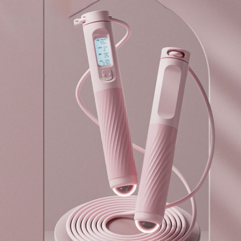Purple Big Ball Model [6.5 Big Ball + Precise Counting + Magnetic Bead Massage] Cordless Weighted Skipping Rope [electric]