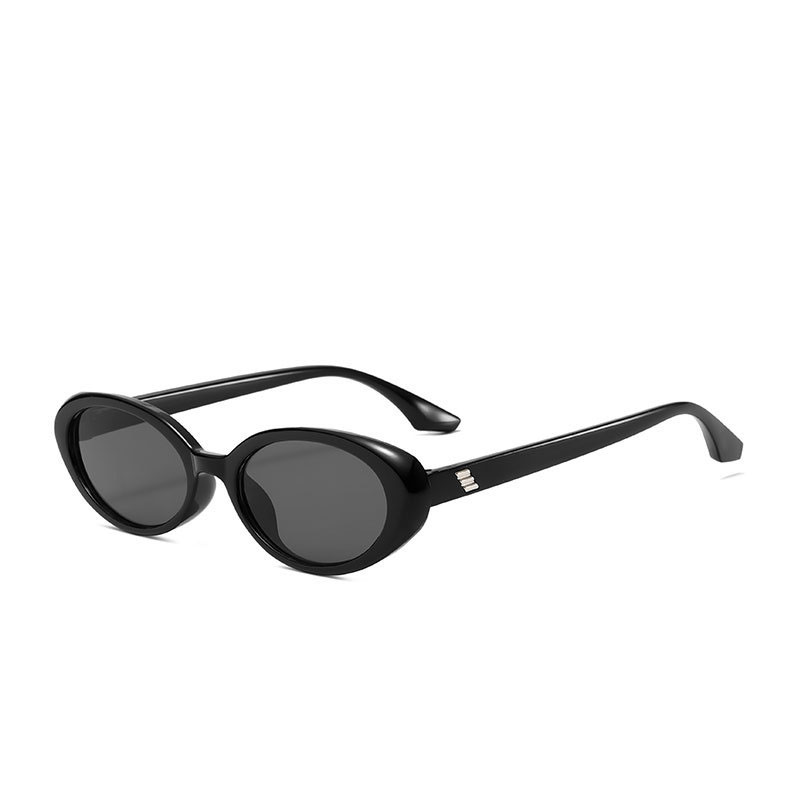 Tea Frame Transparent Film Oval Cat-eye Mirror