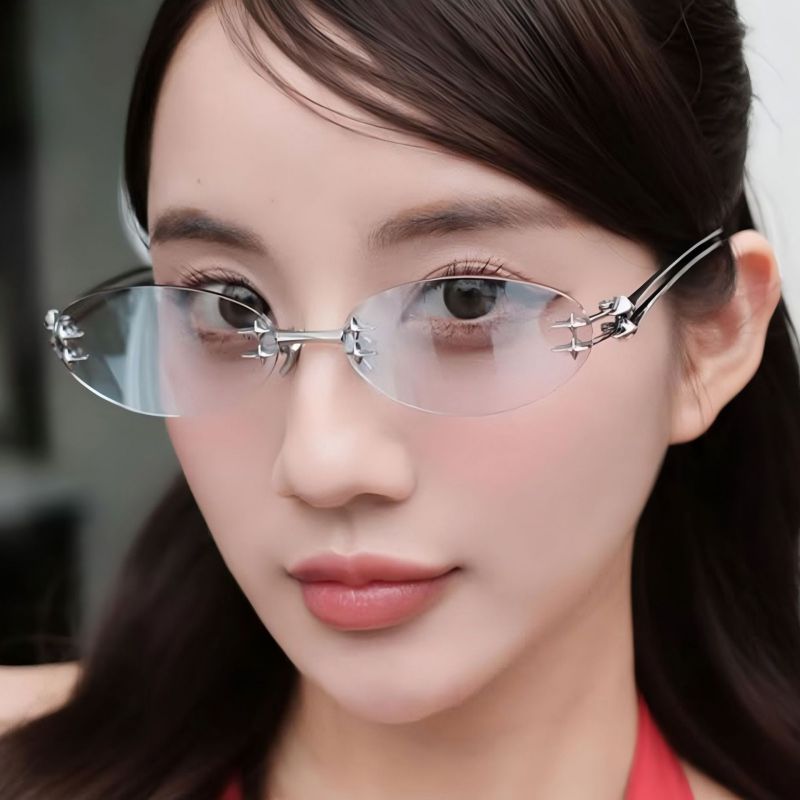 Silver Frame White Film Frameless Oval Flat Mirror