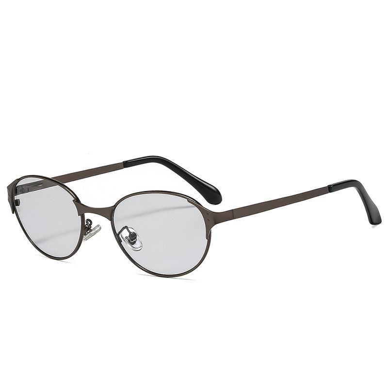 Gun Frame White Piece Metal Round Flat Mirror